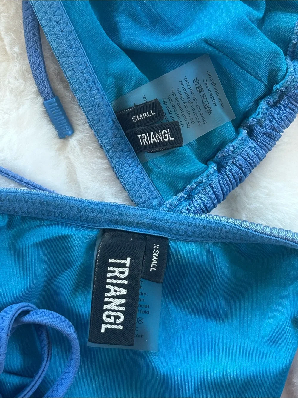 triangl swimwear Electric Blue Triangle String Bikini